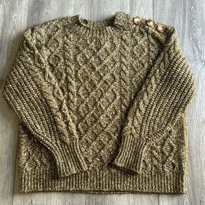 NWT Sezane JAMES JUMPER SWEATER in Mottled Olive Size Medium